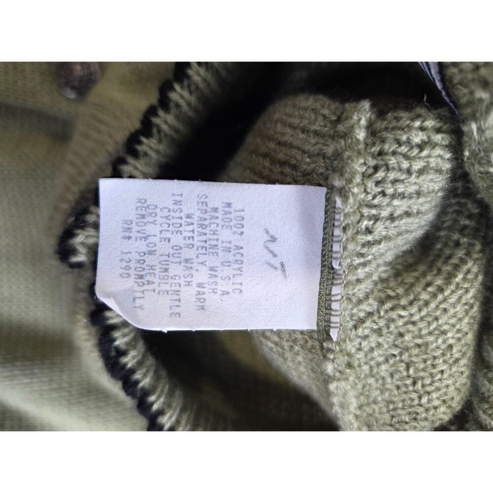 JERSILD Green Nordic Button Down Cardigan Sweater Made In USA XL - Picture 9 of 9